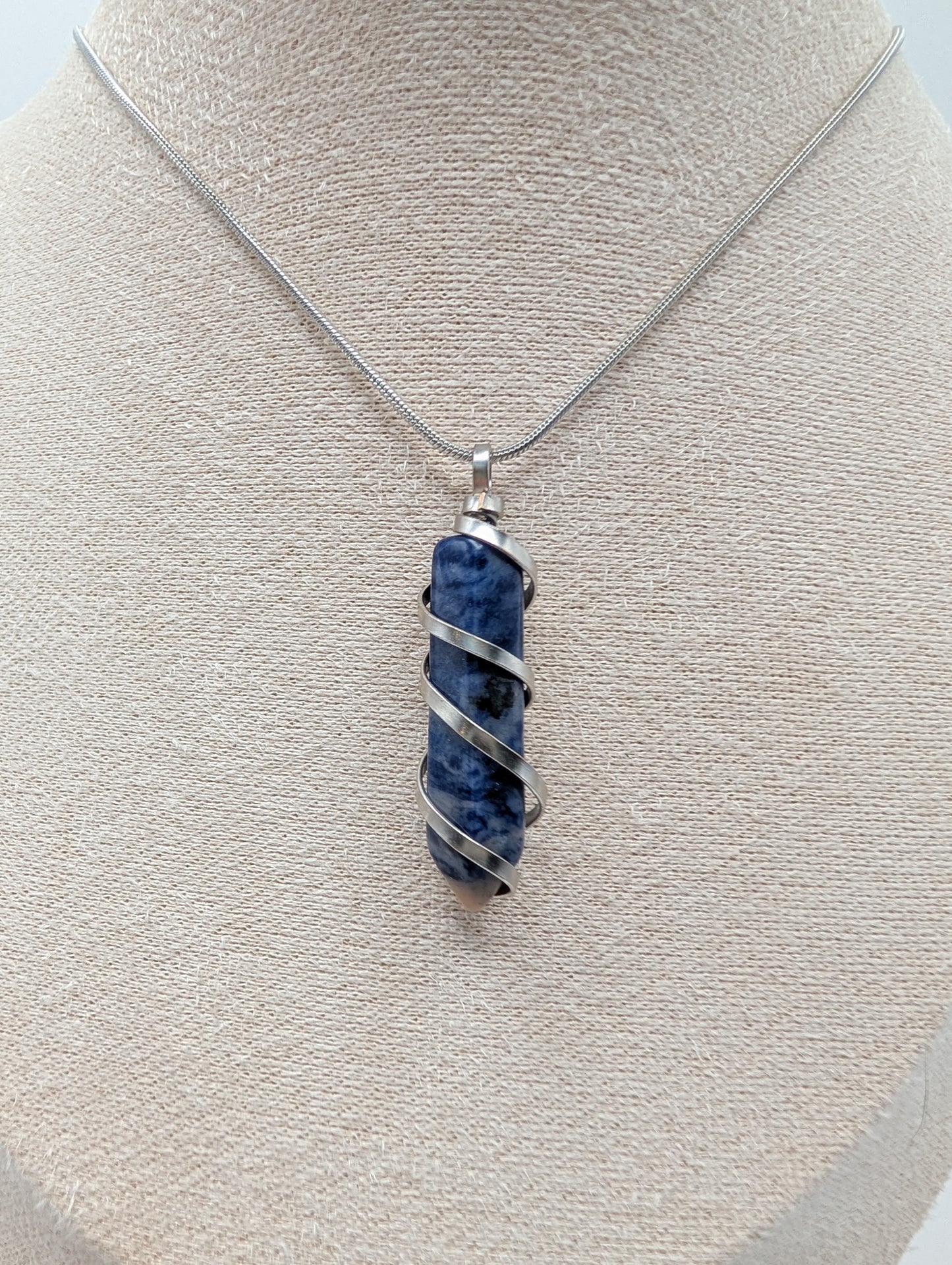 Crystal Point Pendant on Silver Chain