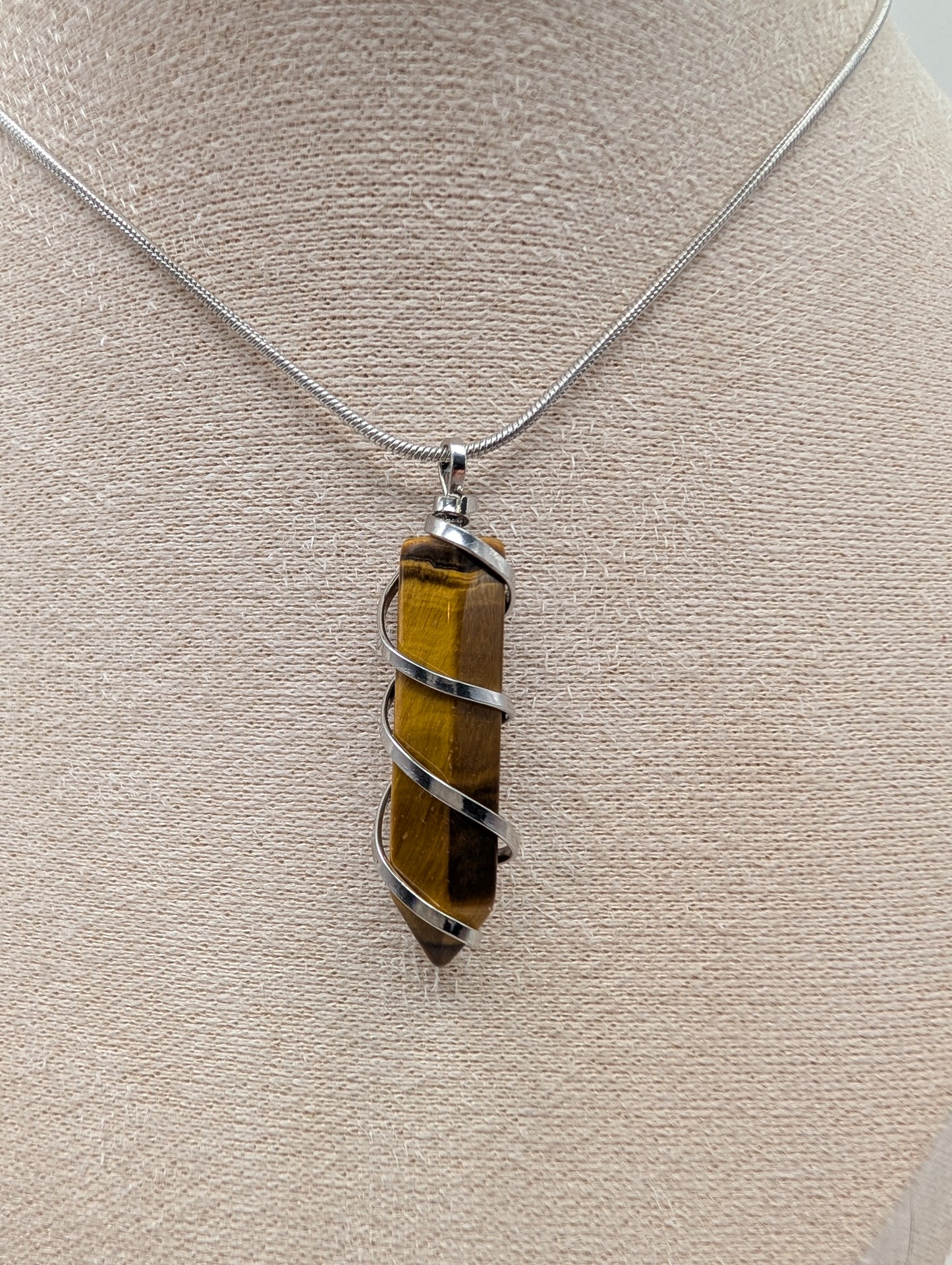 Crystal Point Pendant on Silver Chain