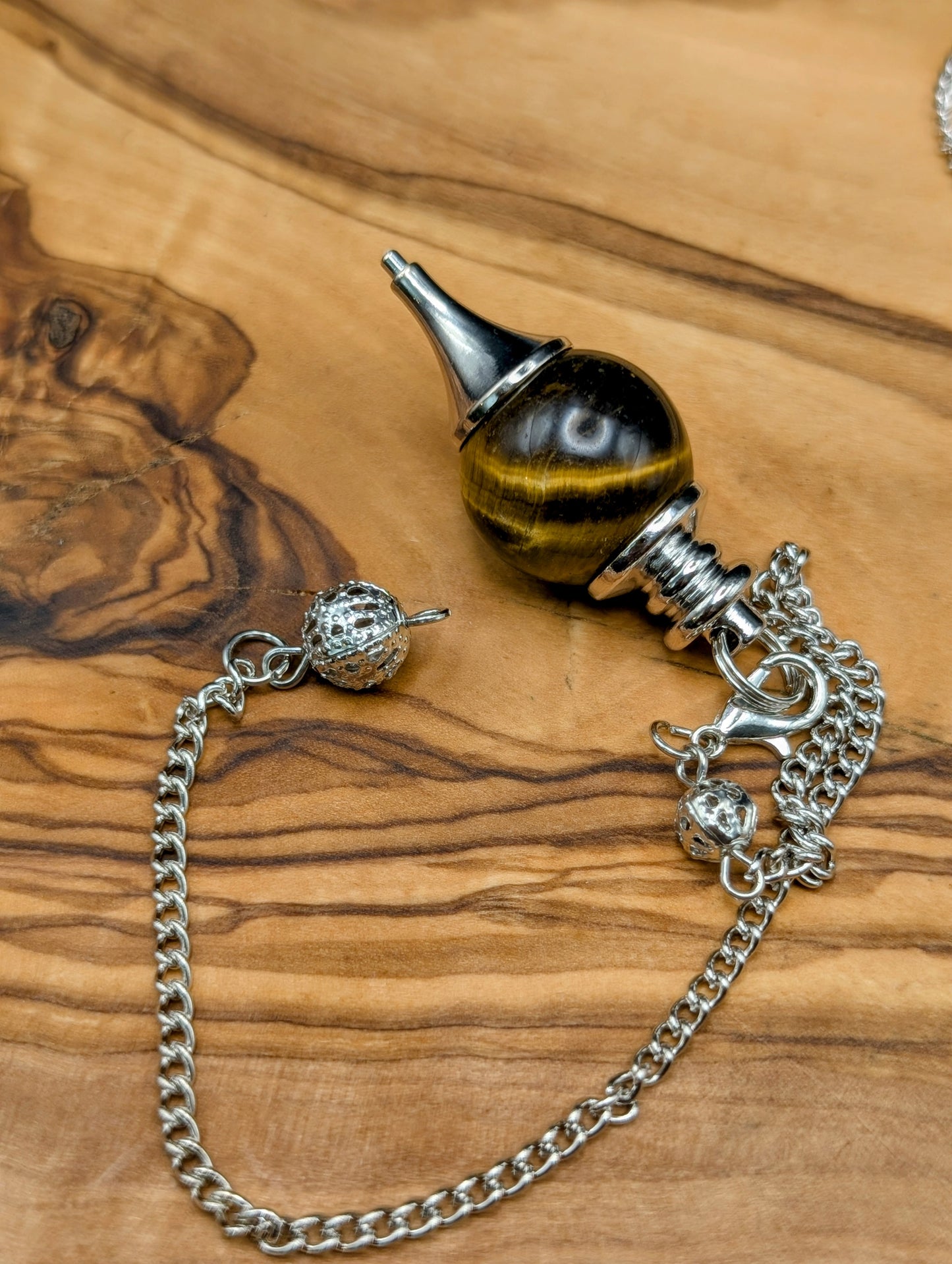 Crystal Pendulums on Silver Chains