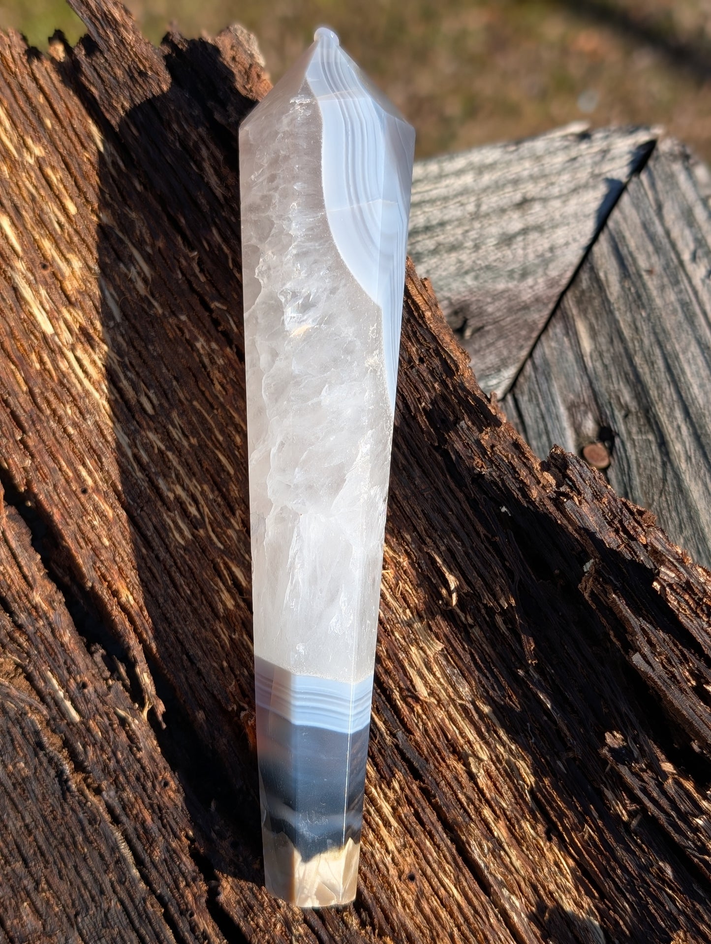 Volcano Agate Wand - UV Reactive!