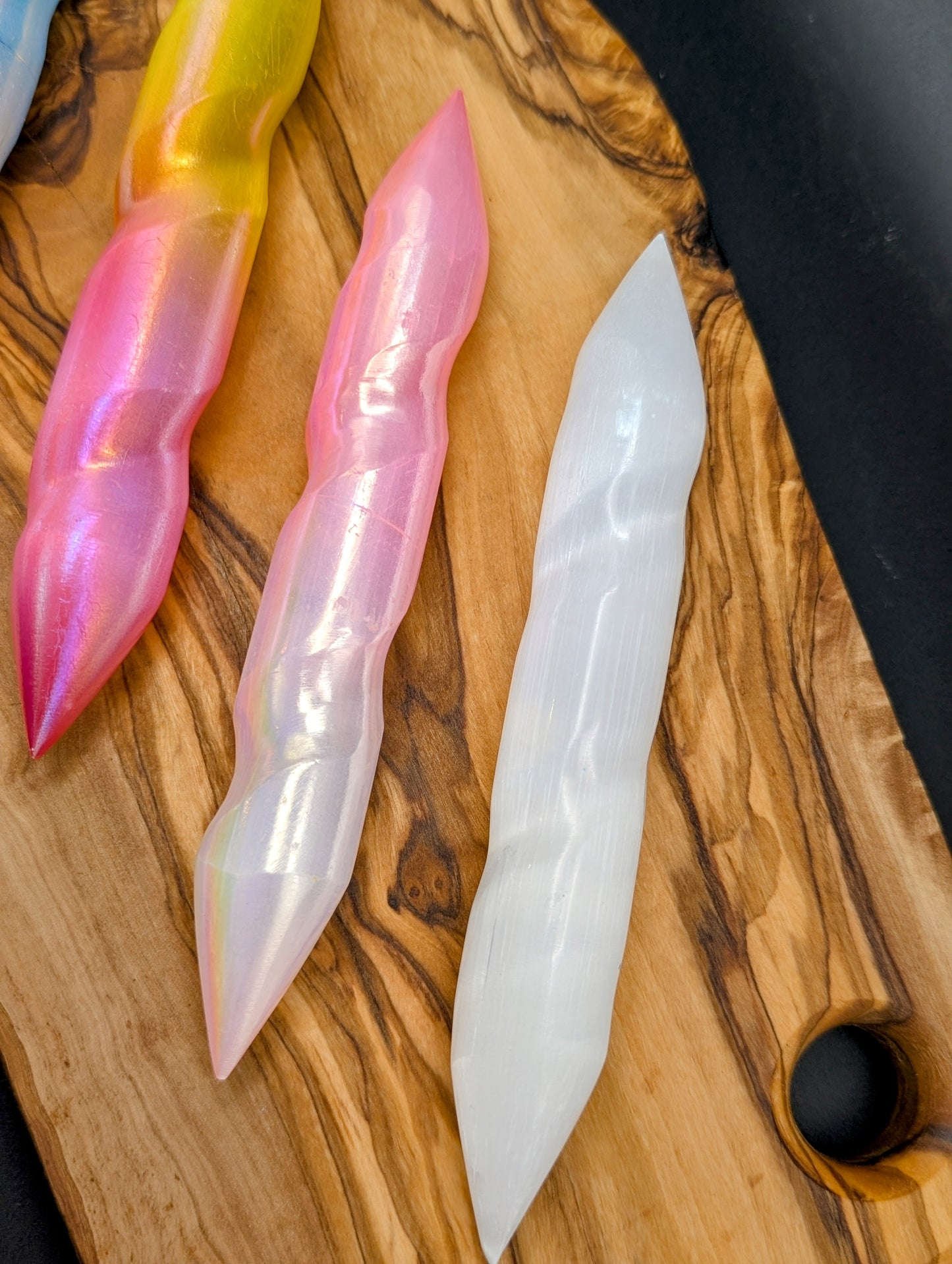 Selenite Spiral Wands