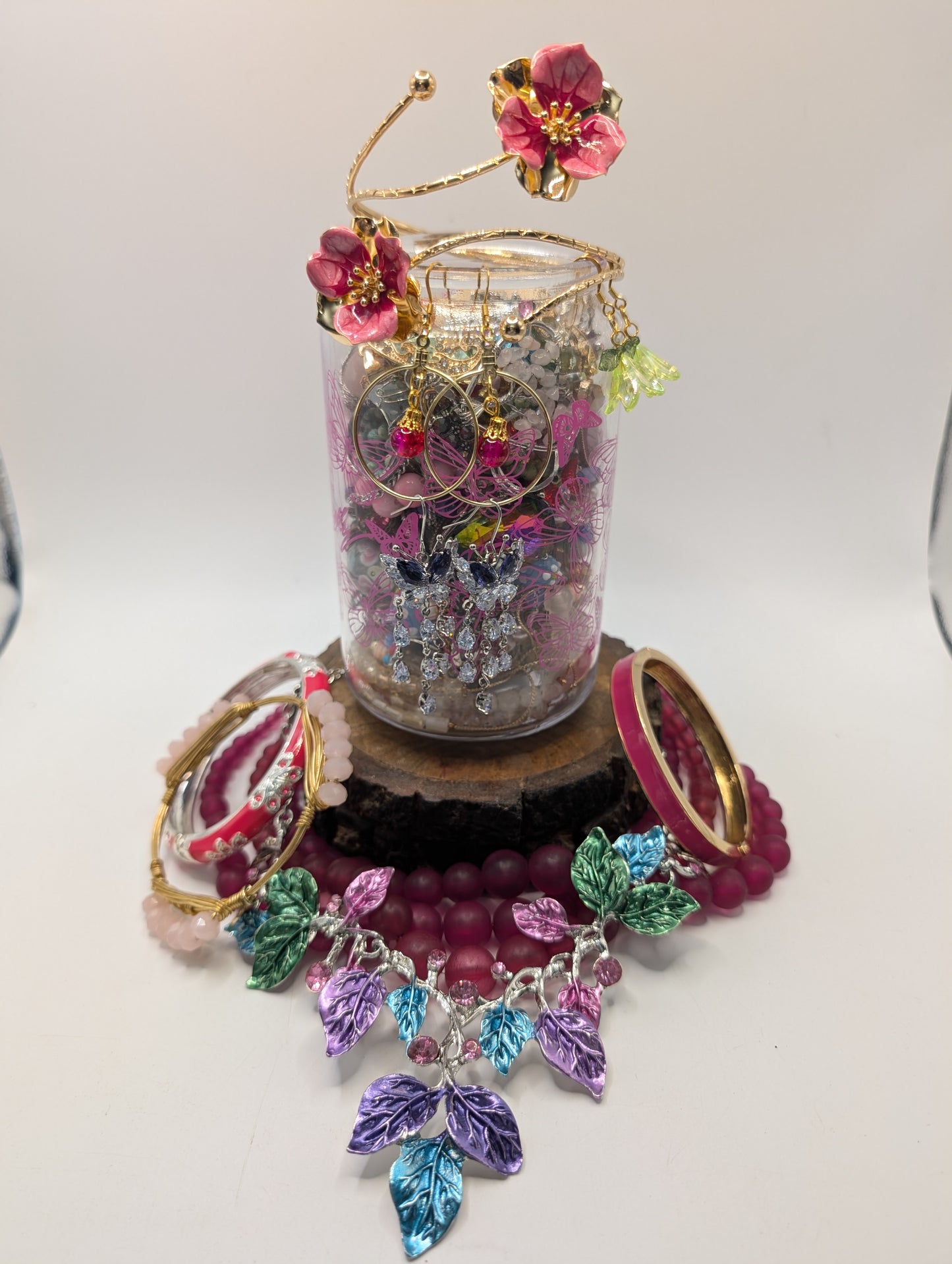 Bloom & Butterfly Whimsy Jewelry Jar