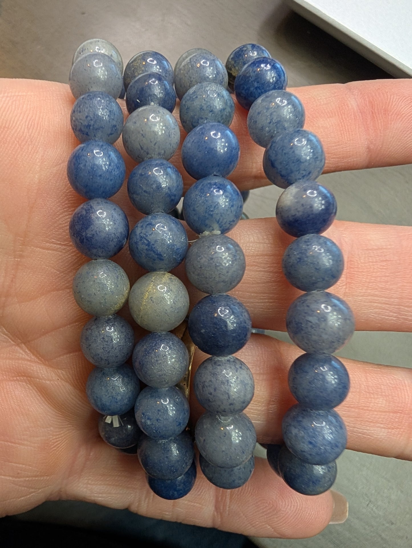 Blue Aventurine 8mm Beaded Bracelet