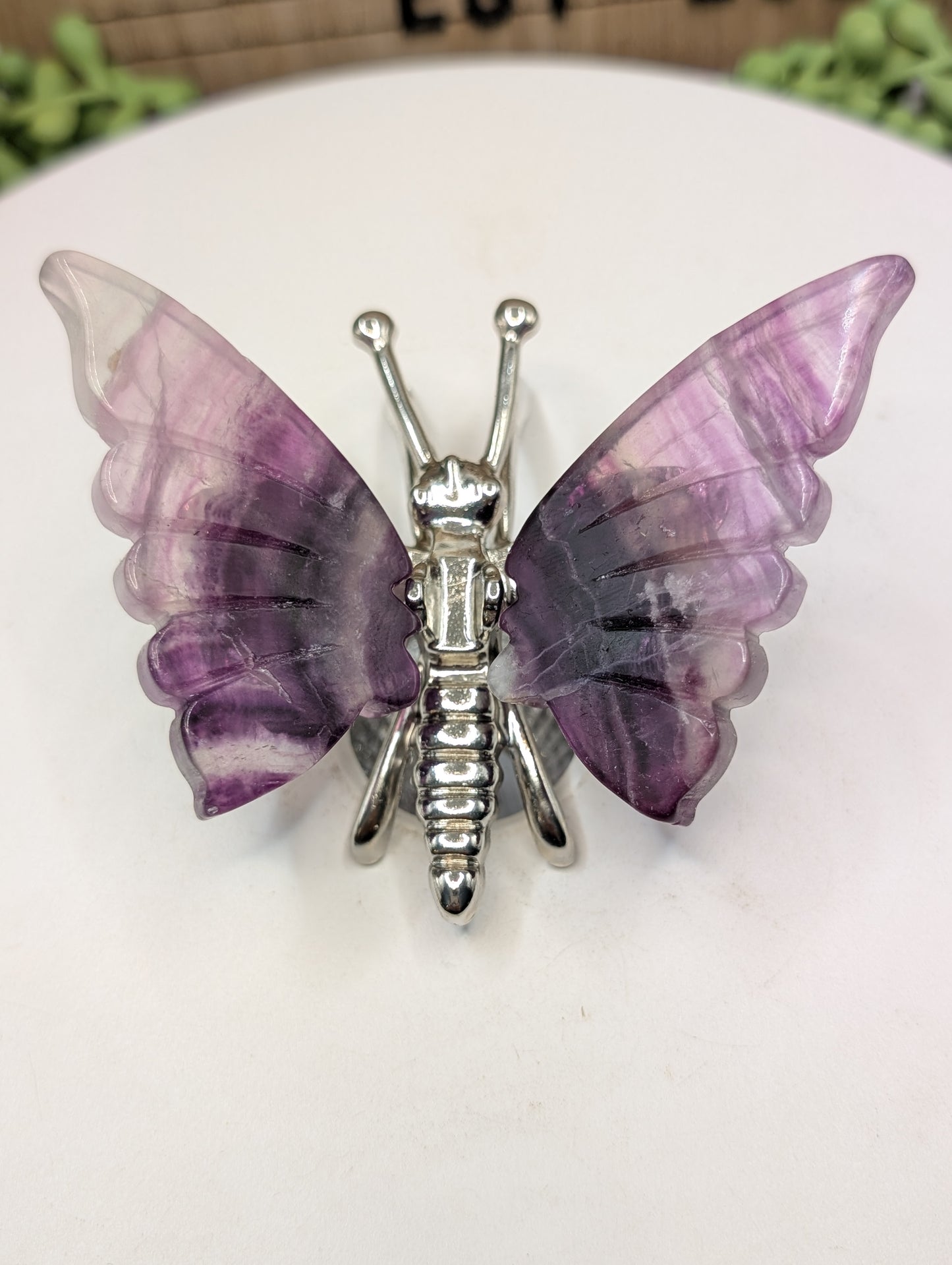 Fluorite Crystal Butterflies - Gemstone Decor