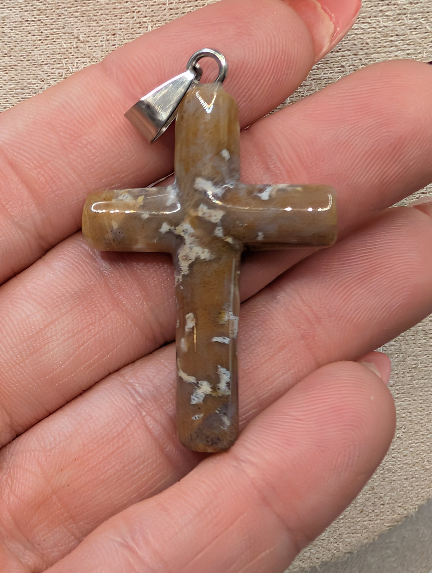 Crystal Natural Stone Cross Pendants - Gemstone Necklace