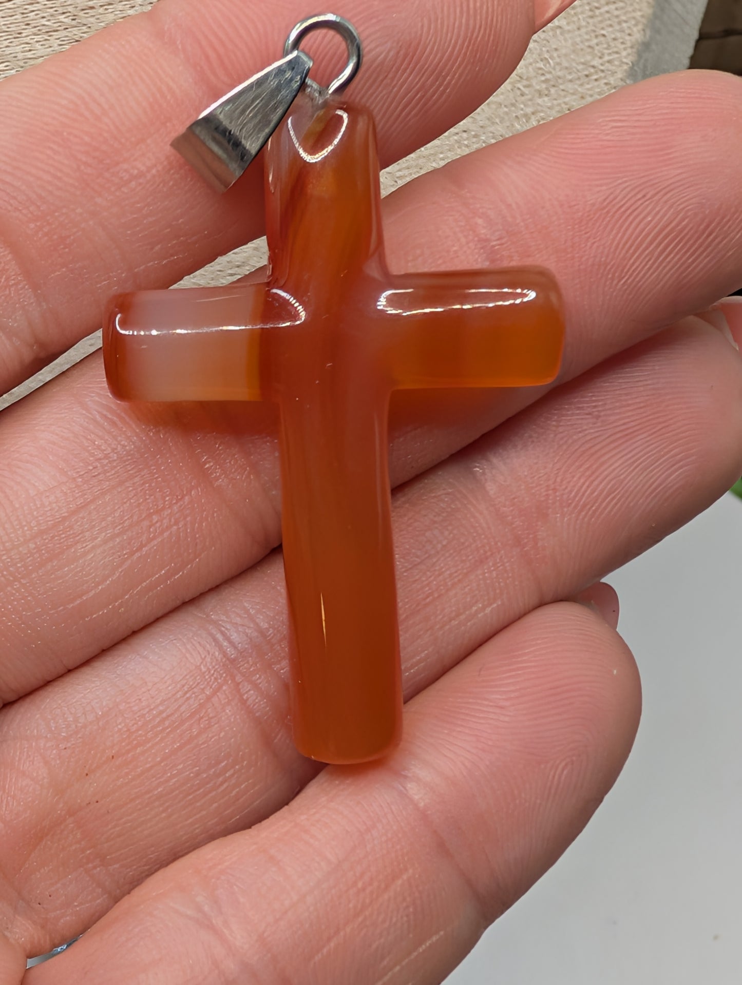 Crystal Natural Stone Cross Pendants - Gemstone Necklace