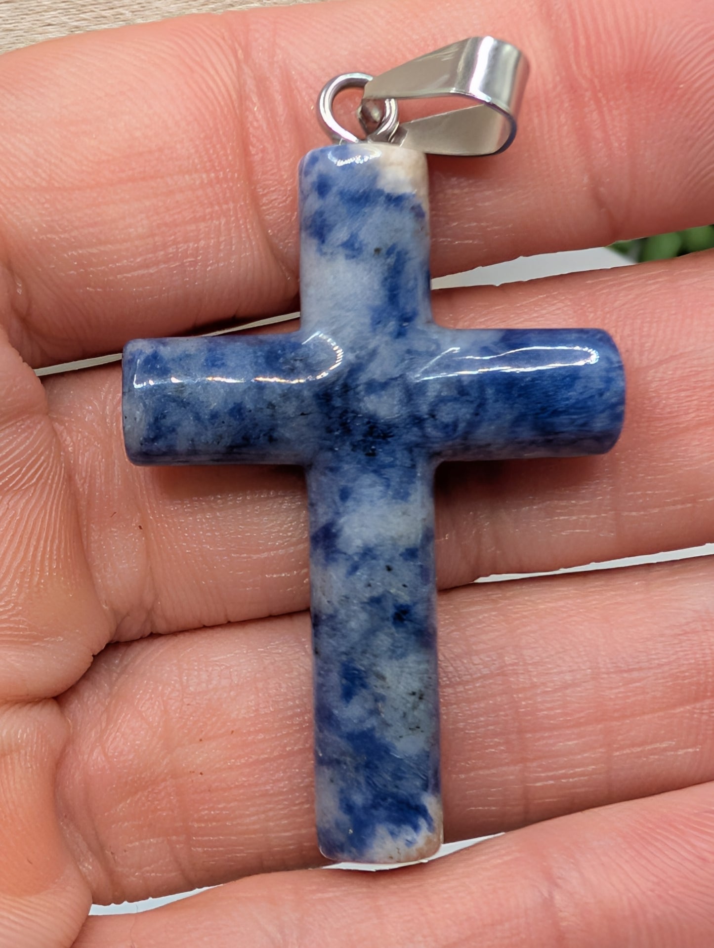 Crystal Natural Stone Cross Pendants - Gemstone Necklace