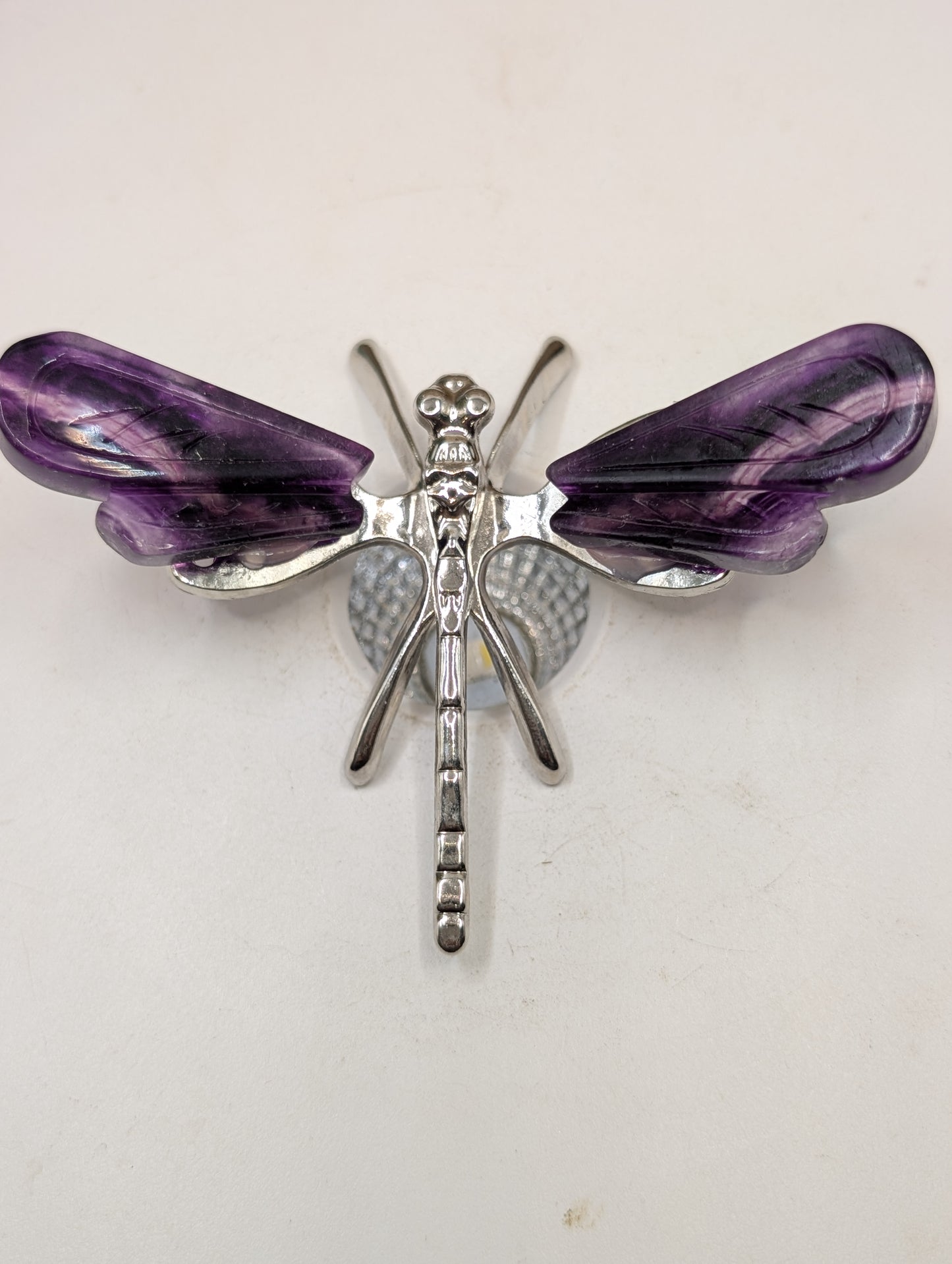 Fluorite Crystal Dragonflies - Gemstone Decor