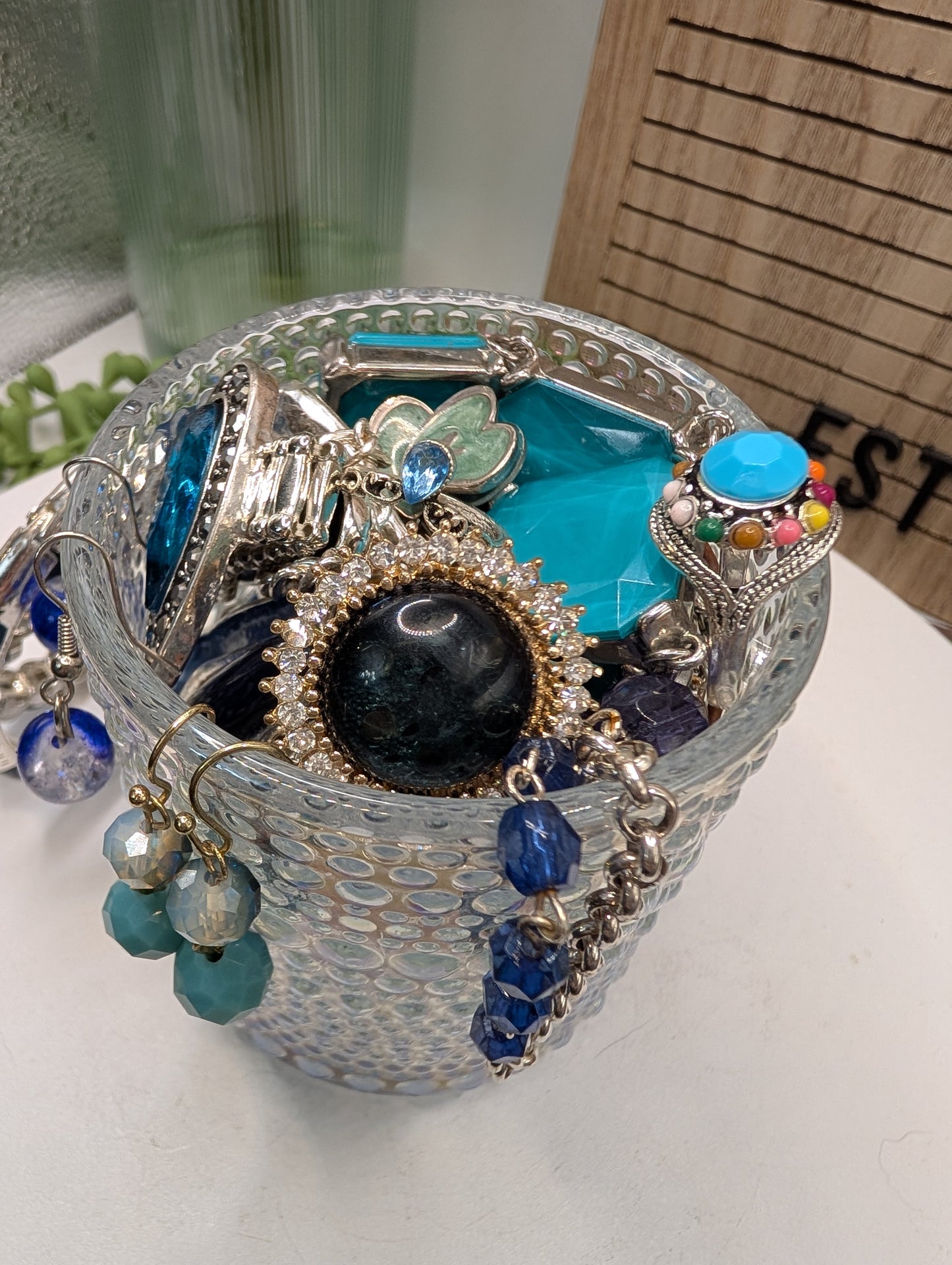 Mystery Jewelry Jar - Blue Tones