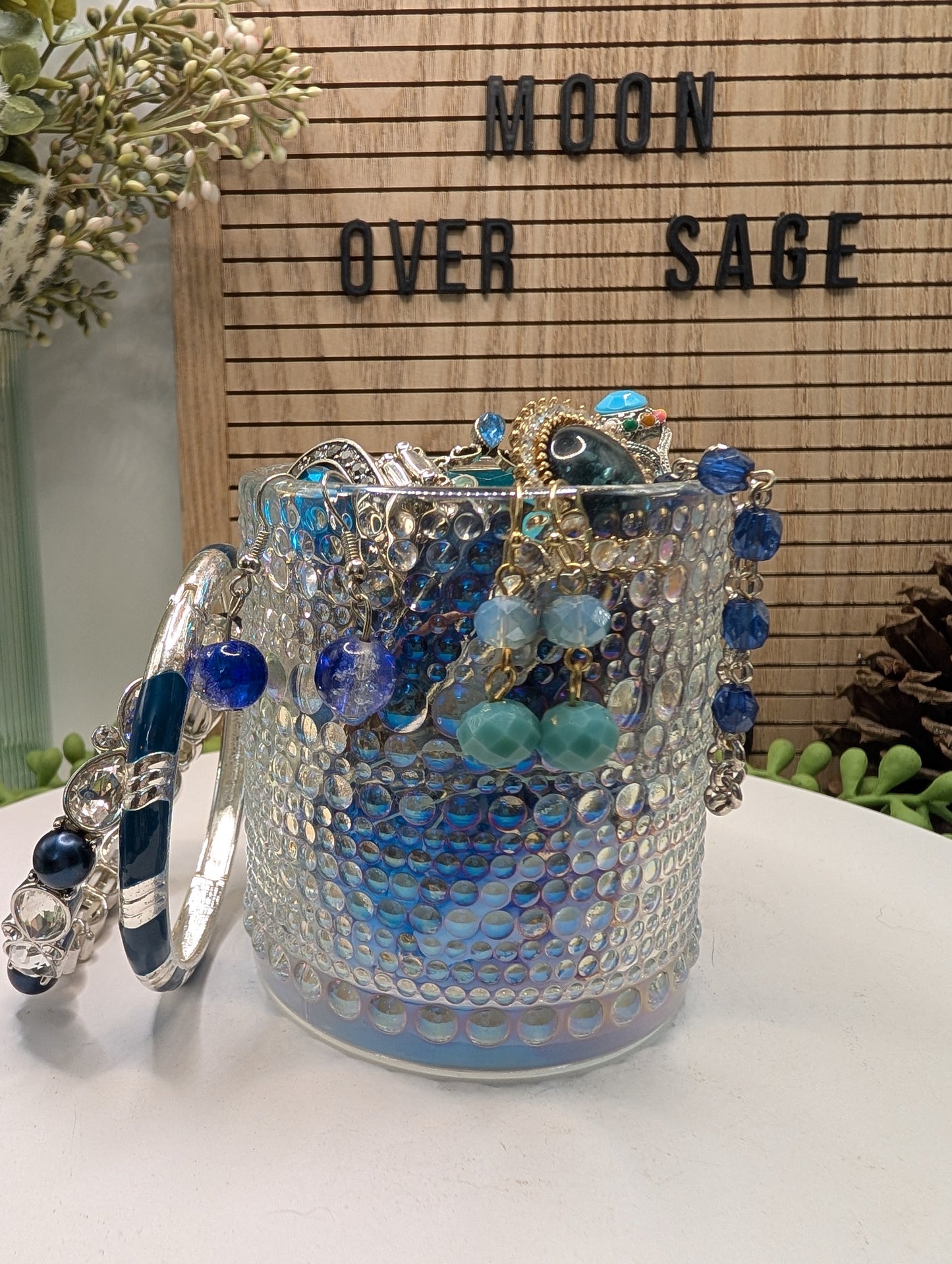 Mystery Jewelry Jar - Blue Tones
