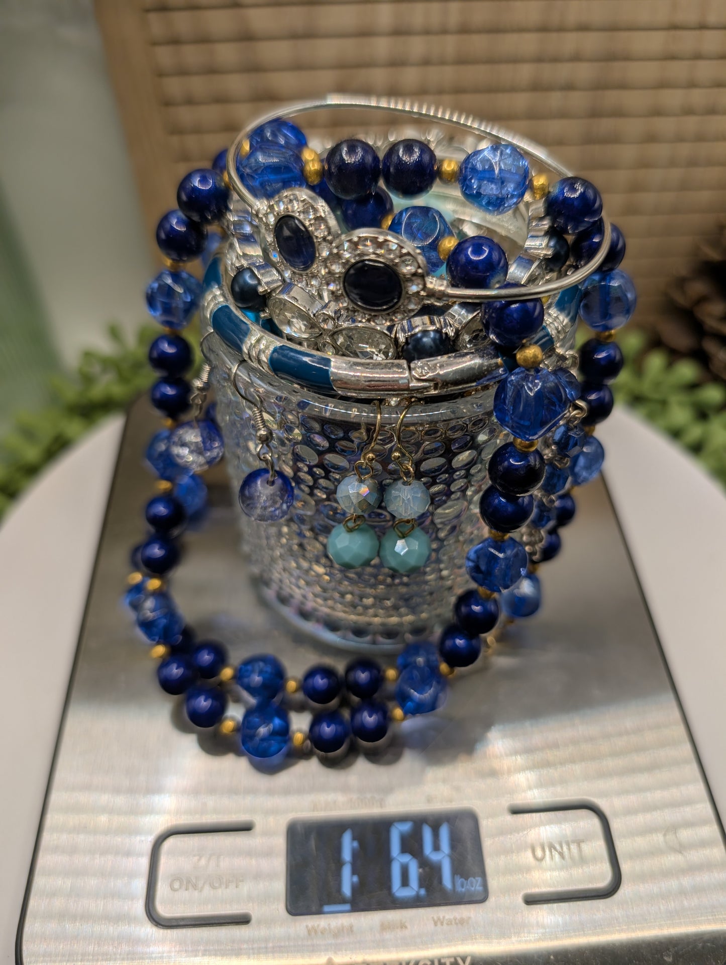Mystery Jewelry Jar - Blue Tones