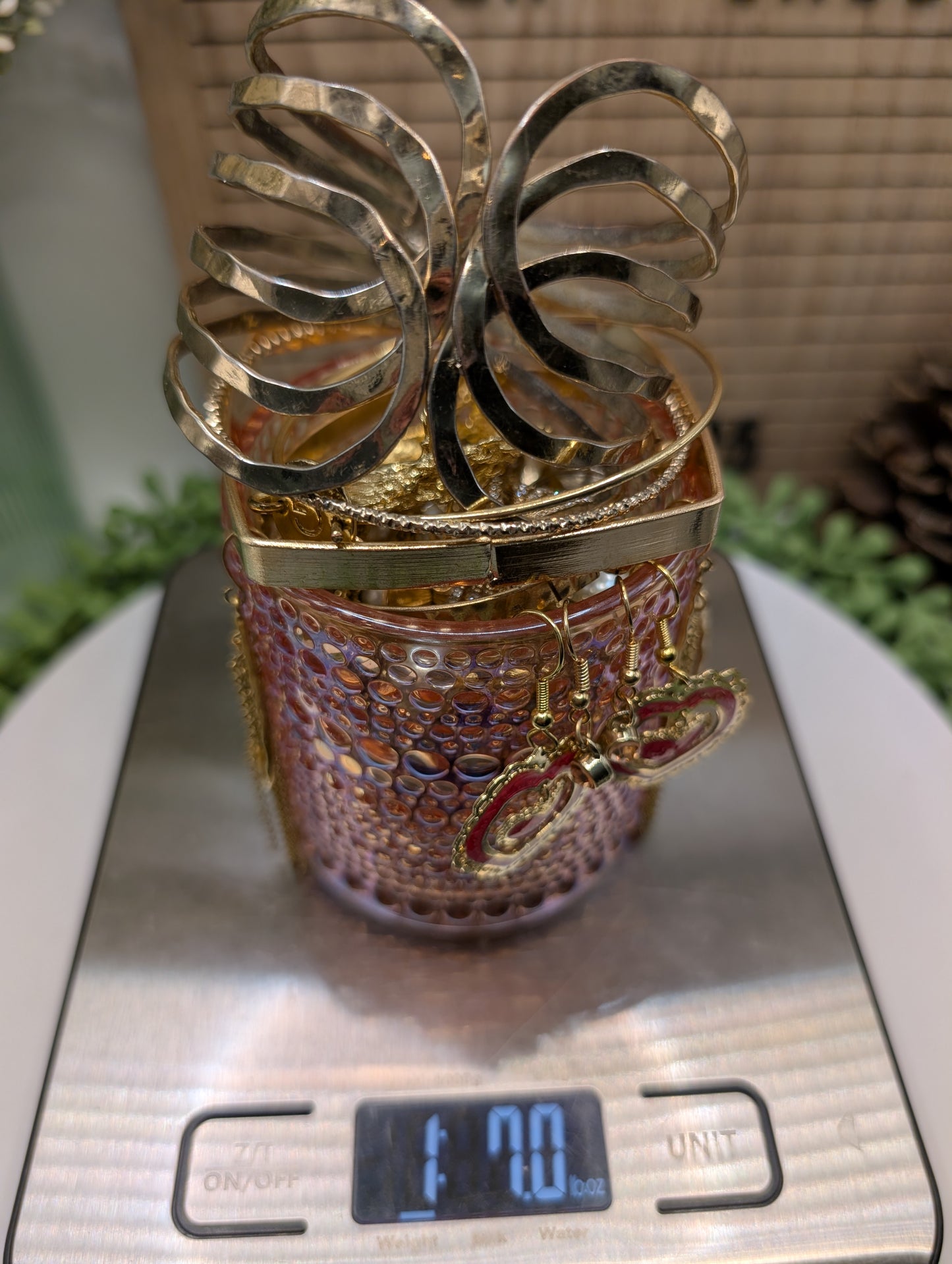 Mystery Jewelry Jar - Gold Tones