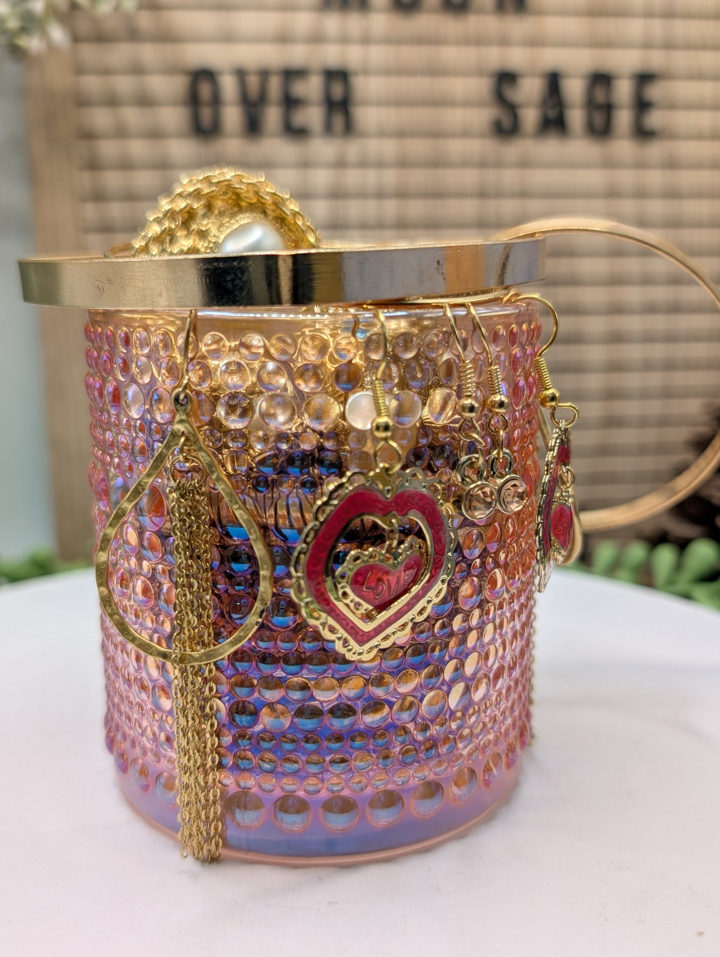 Mystery Jewelry Jar - Gold Tones
