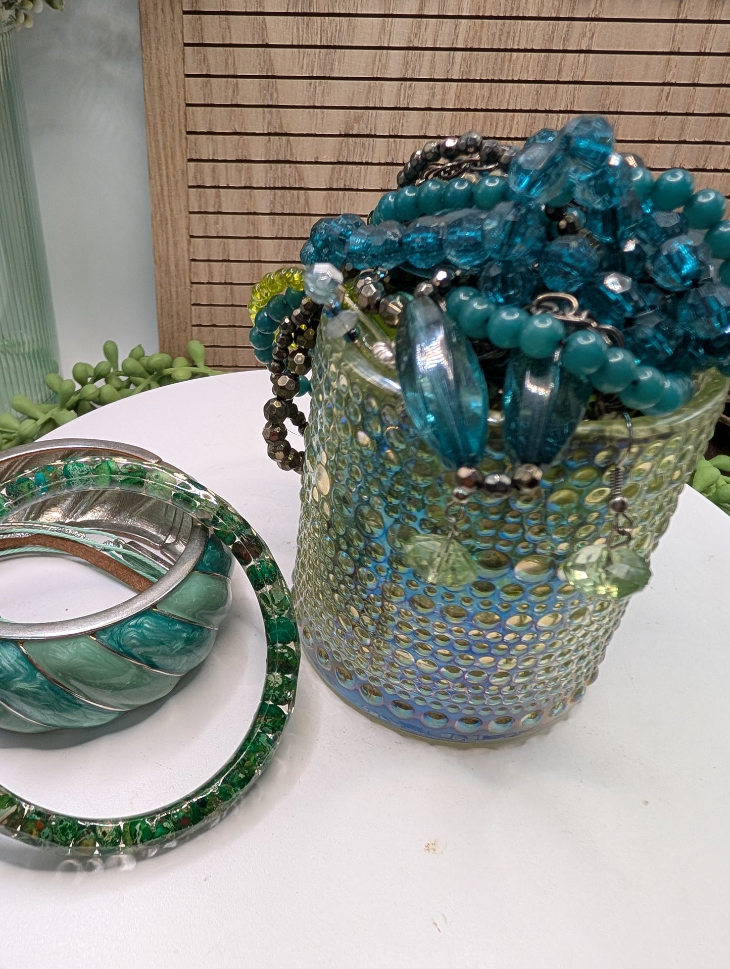 Mystery Jewelry Jar - Green Tones
