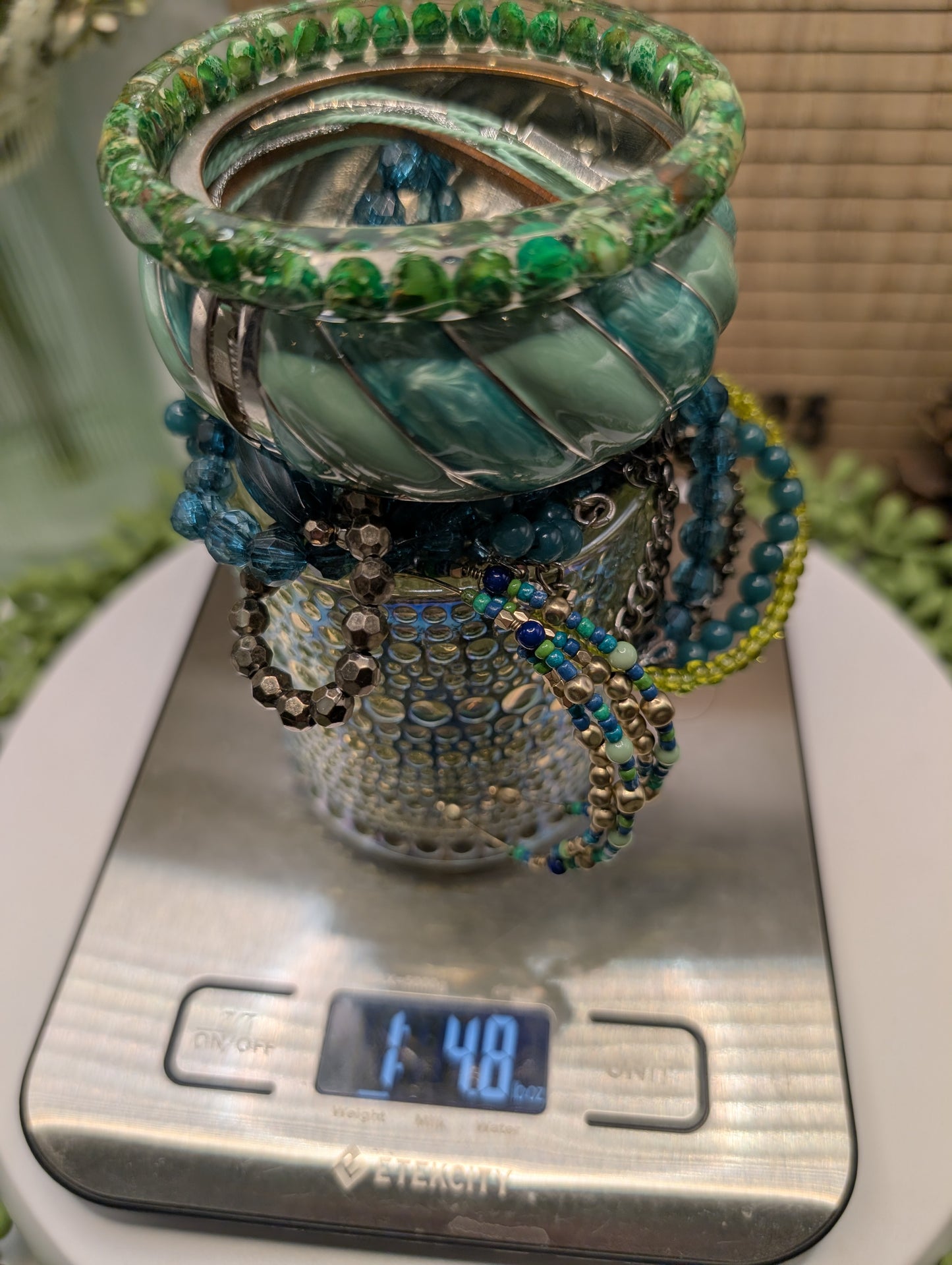 Mystery Jewelry Jar - Green Tones
