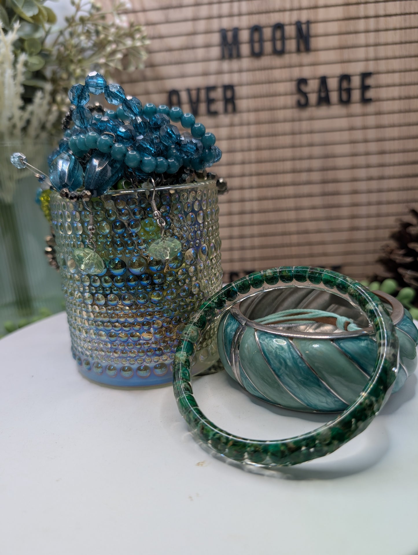 Mystery Jewelry Jar - Green Tones