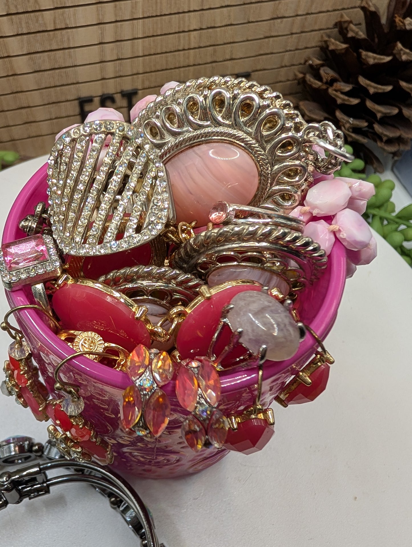 Mystery Jewelry Jar - Pink Tones