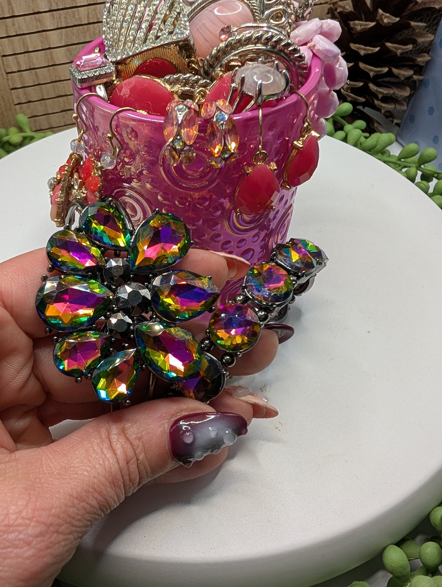 Mystery Jewelry Jar - Pink Tones