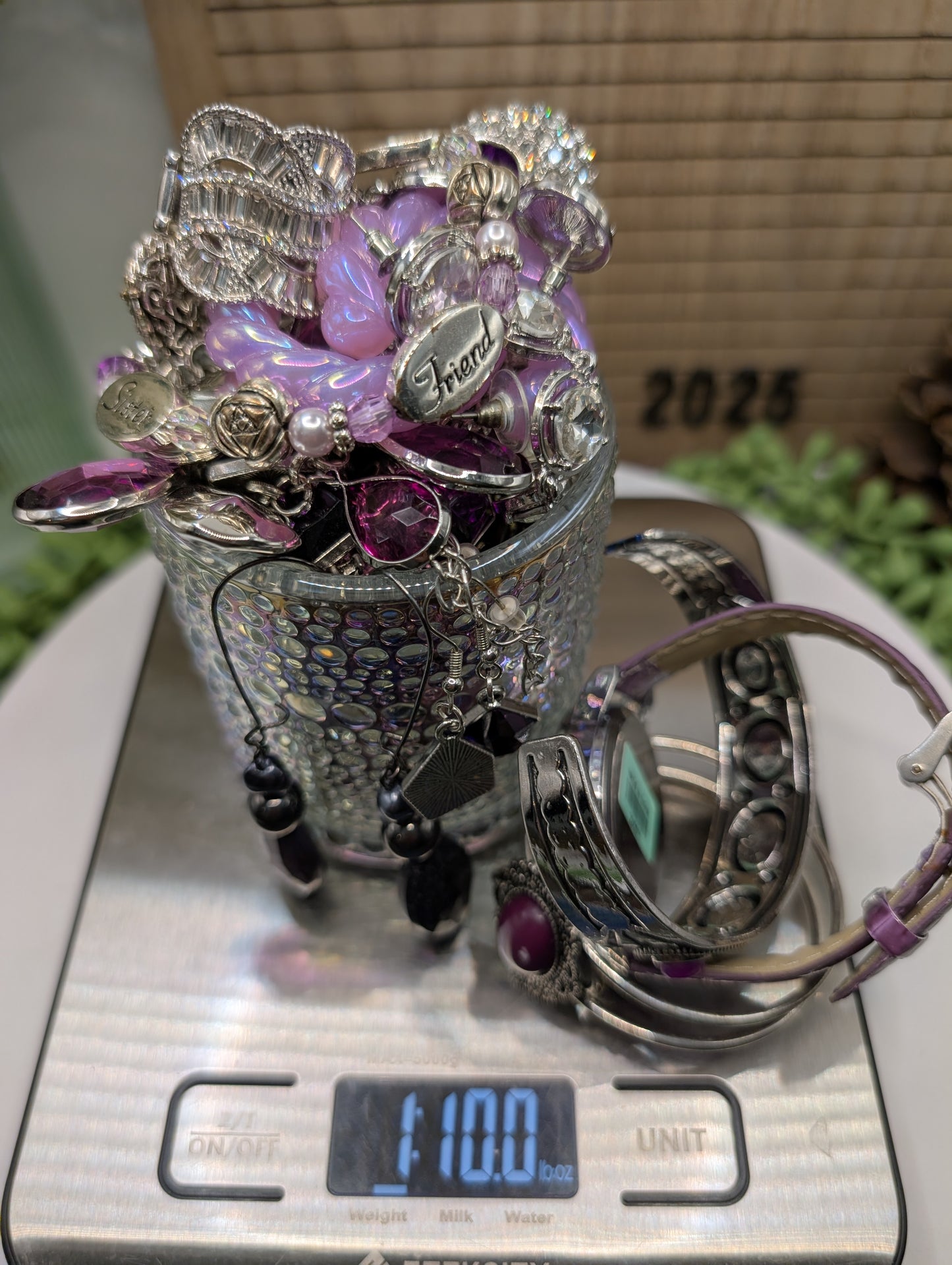 Mystery Jewelry Jar - Purple Tones