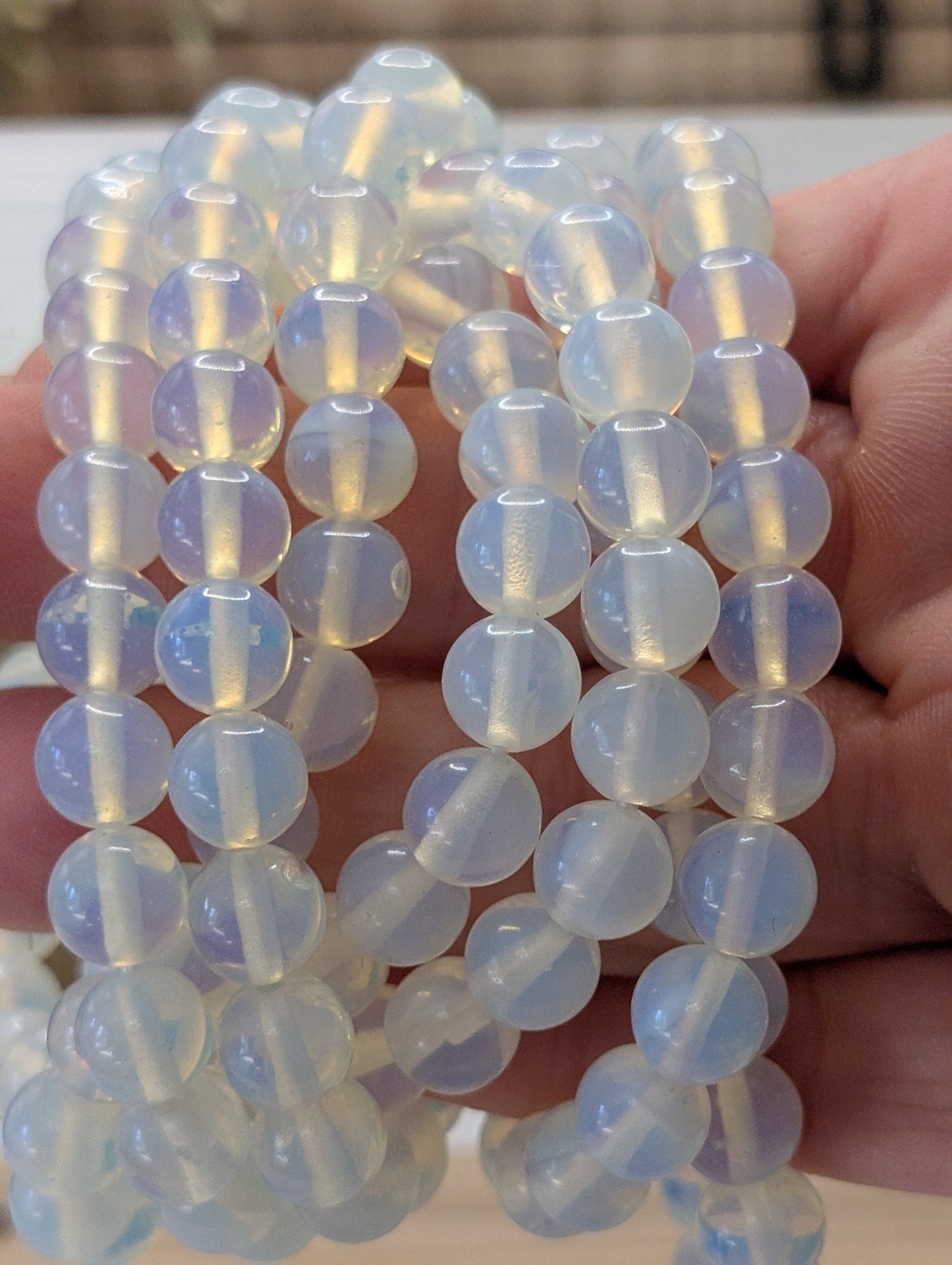 Opalite 8mm Beaded Bracelet