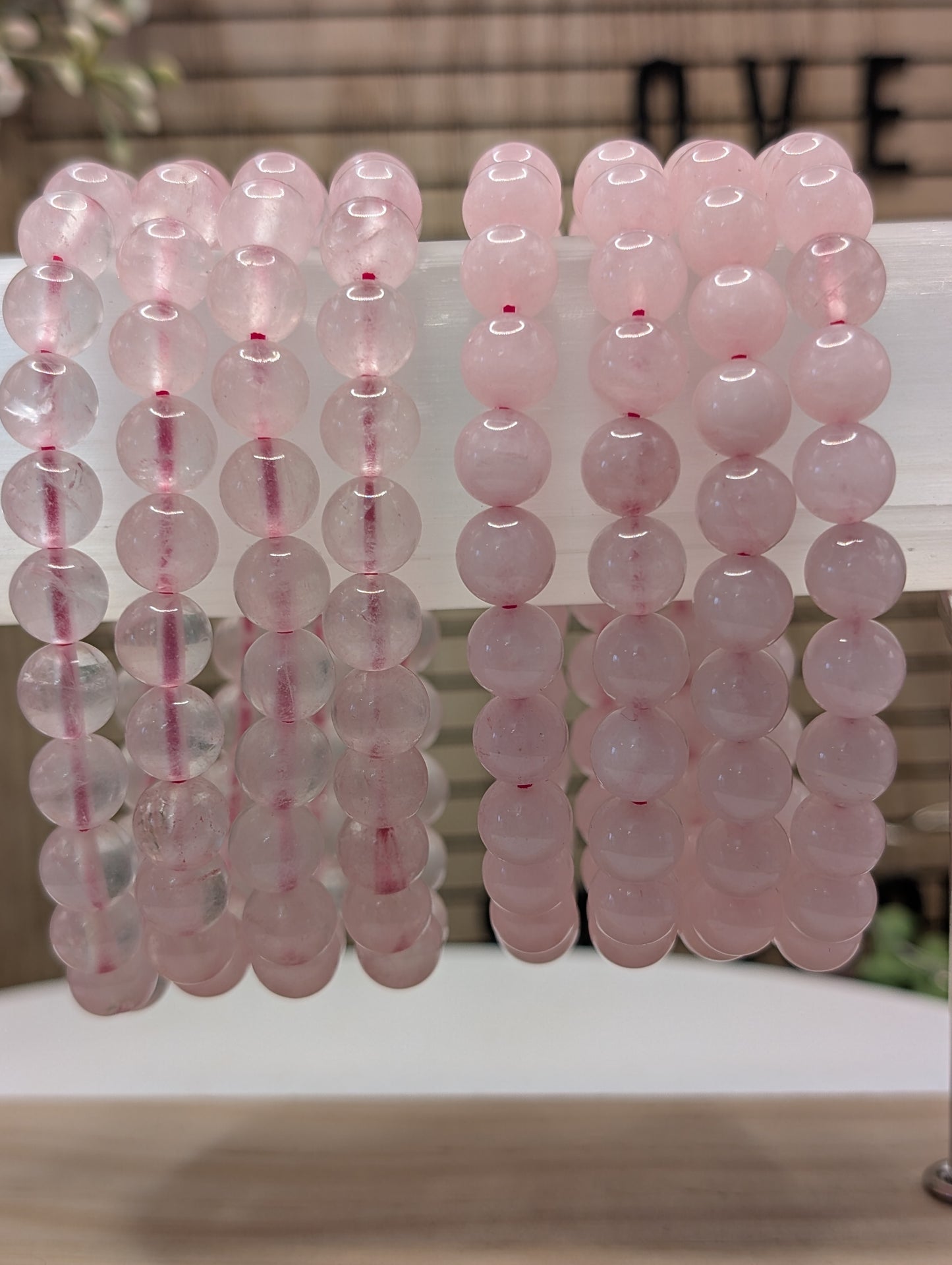 Rose Quartz 8mm Beaded Bracelet – Emotional Healing