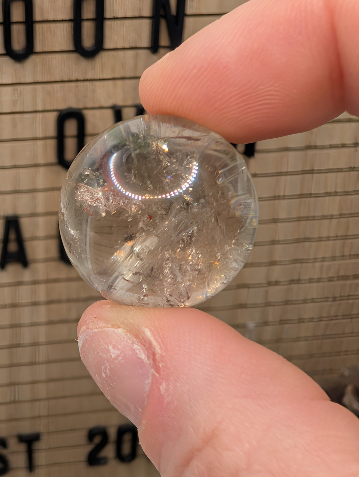 Smoky Quartz Mini Sphere with Natural Rainbows | 22mm