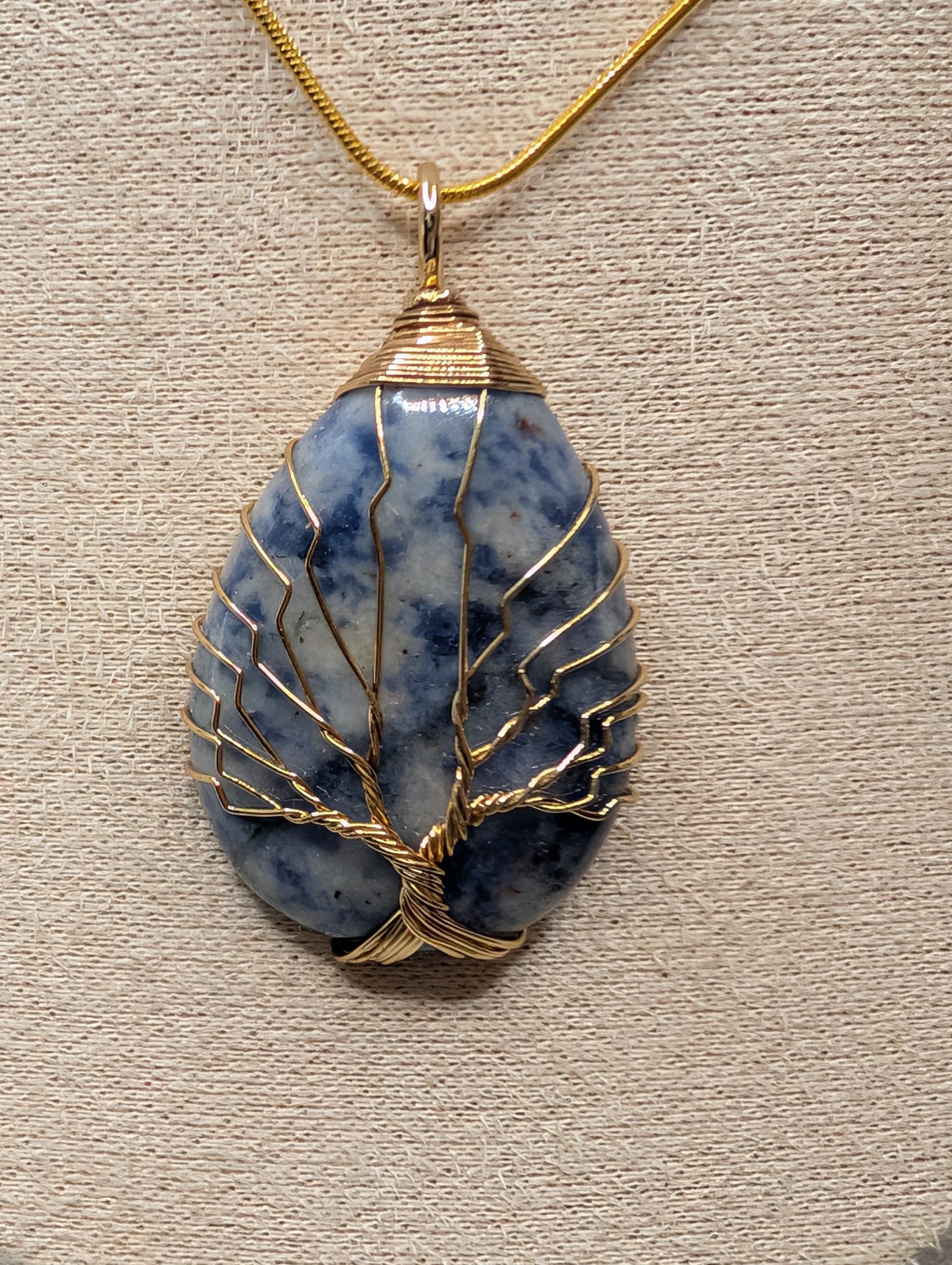 Wire Wrapped Tree of Life Crystal Stone Pendant β Gemstone Necklace