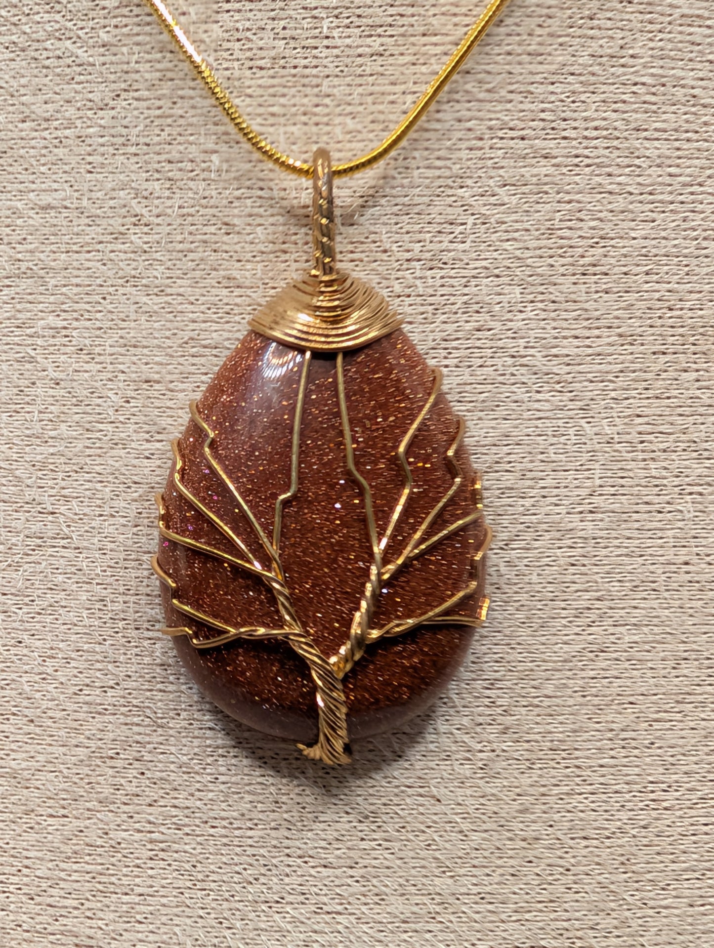 Wire Wrapped Tree of Life Crystal Stone Pendant β Gemstone Necklace
