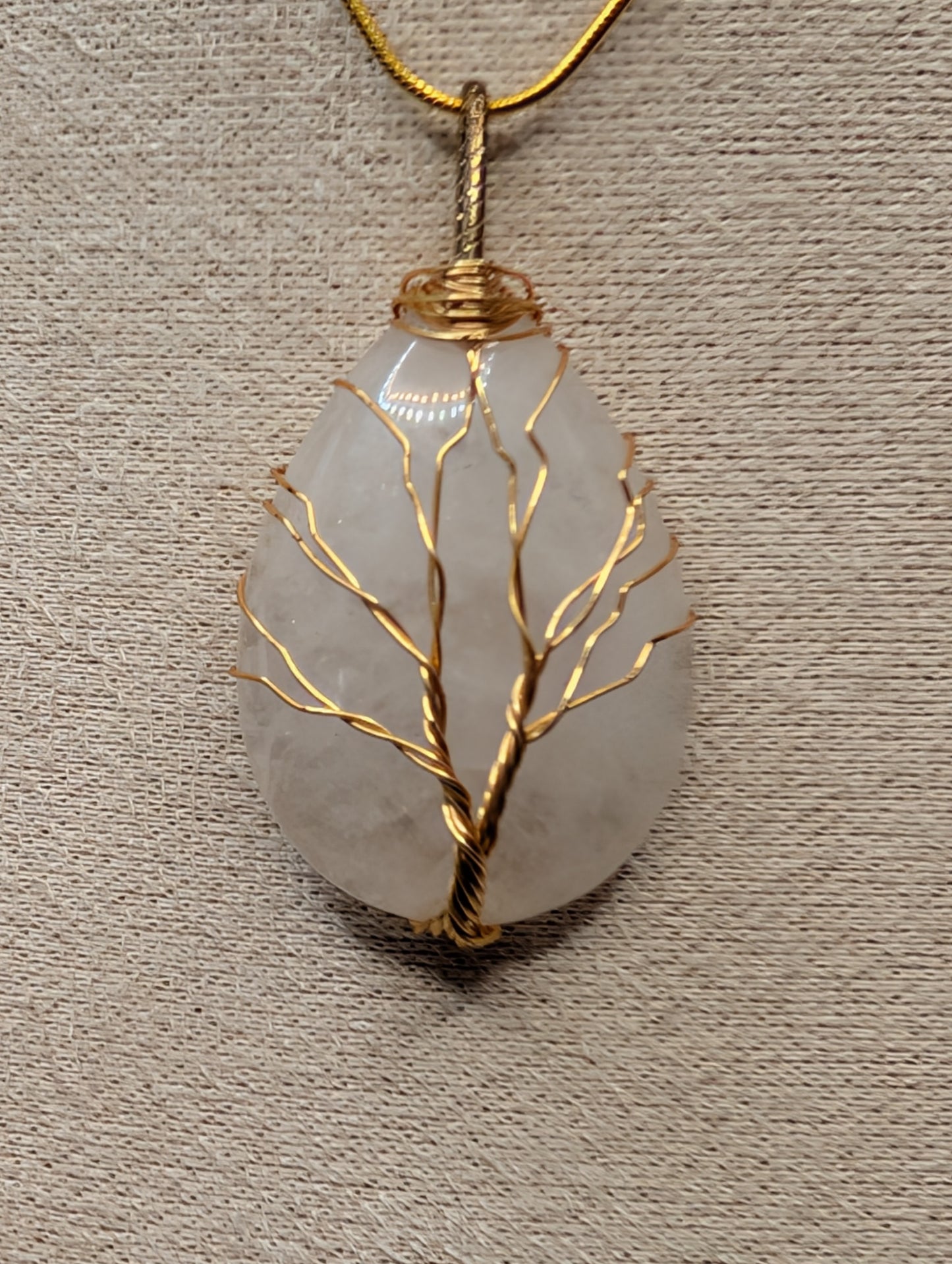 Wire Wrapped Tree of Life Crystal Stone Pendant β Gemstone Necklace