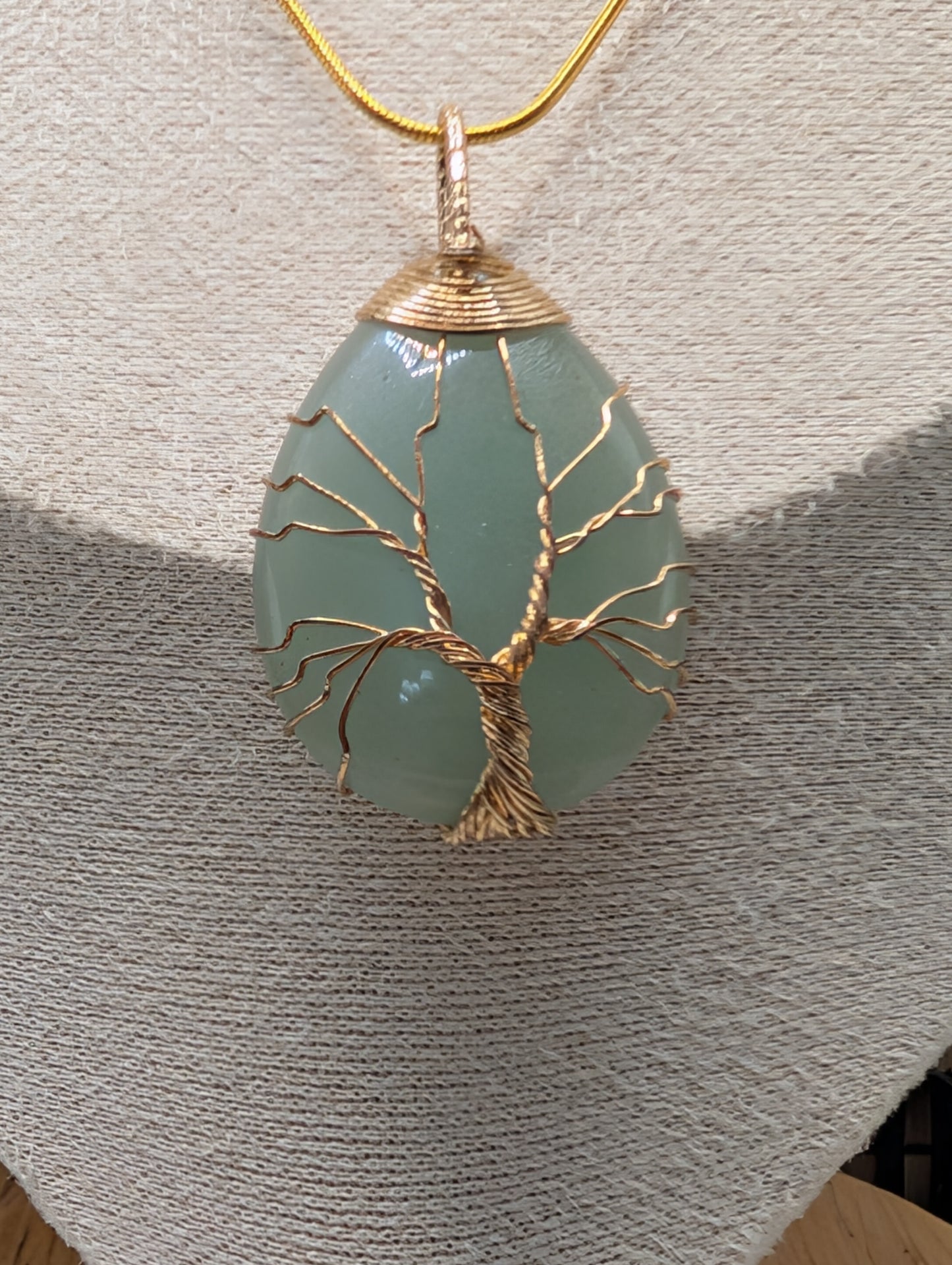 Wire Wrapped Tree of Life Crystal Stone Pendant β Gemstone Necklace