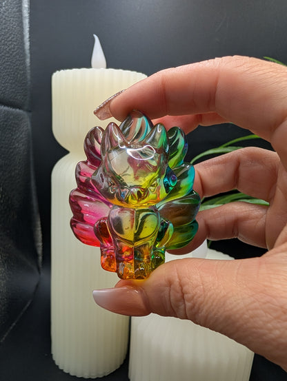 Nine Tail Fox in Aura Glass - Beautiful!
