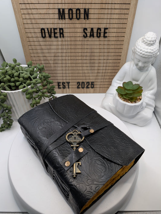 Handmade Genuine Leather Journals with Skeleton Key Closures