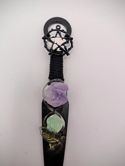 Metal & Crystal Daggers/Athames - Ritual Blades 6"