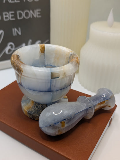 Natural Mixed Stones - Mortar & Pestle Sets "Stunningly Beautiful"
