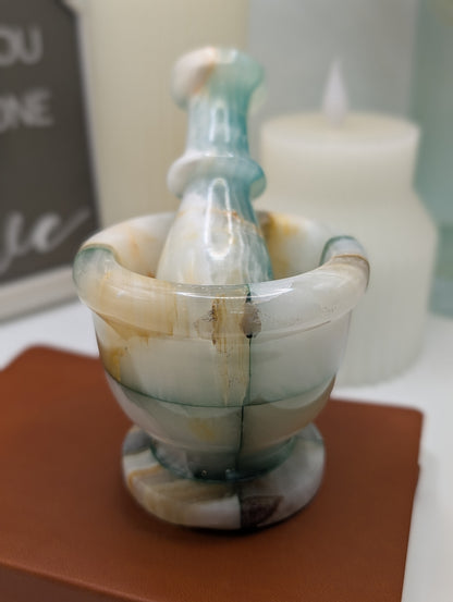 Natural Mixed Stones - Mortar & Pestle Sets "Stunningly Beautiful"