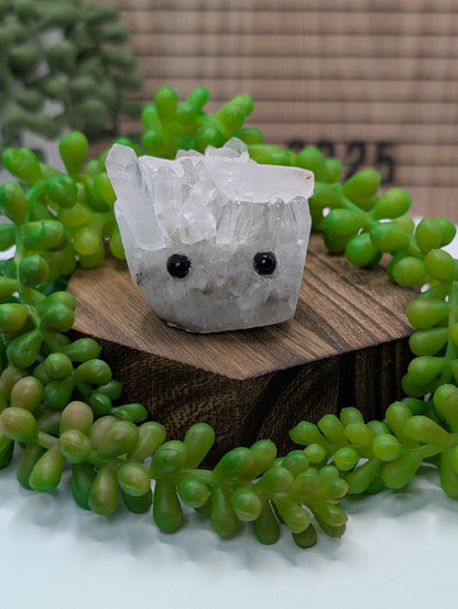 Clear Quartz Crystal Cluster Rock Buddies aka Hedgehogs - Up For Adoption!