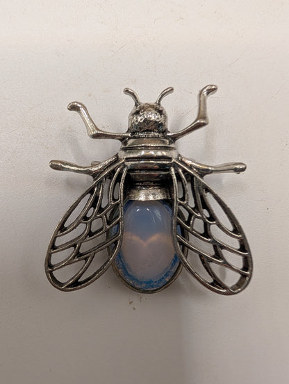 Crystal Bee Pendants & Brooch Pins - Gemstone Insect Jewelry