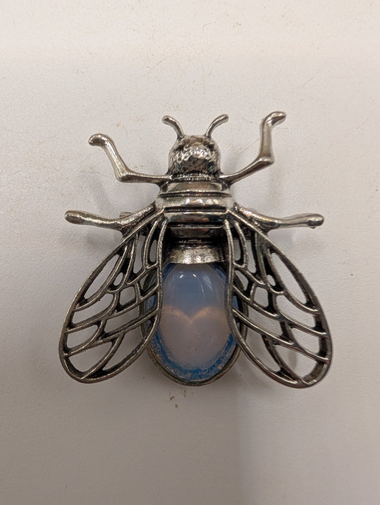 Crystal Bee Pendants & Brooch Pins - Gemstone Insect Jewelry