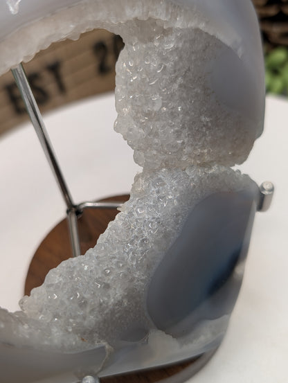 Large Druzy Agate Heart