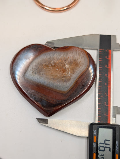 Carnelian Druzy Heart