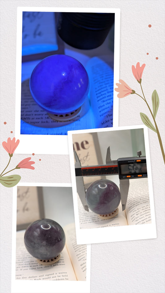 Green & Purple Fluorite Spheres With Brilliant UV Reaction!! Multiple Sizes Available!!