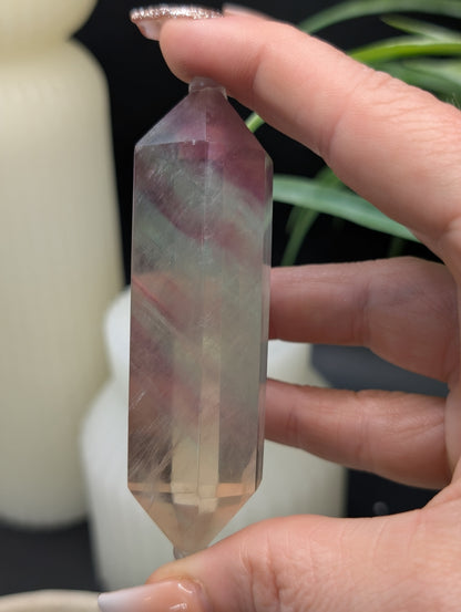 Fluorite Double Terminated Points in Greens, Yellows, Blues and Purple!