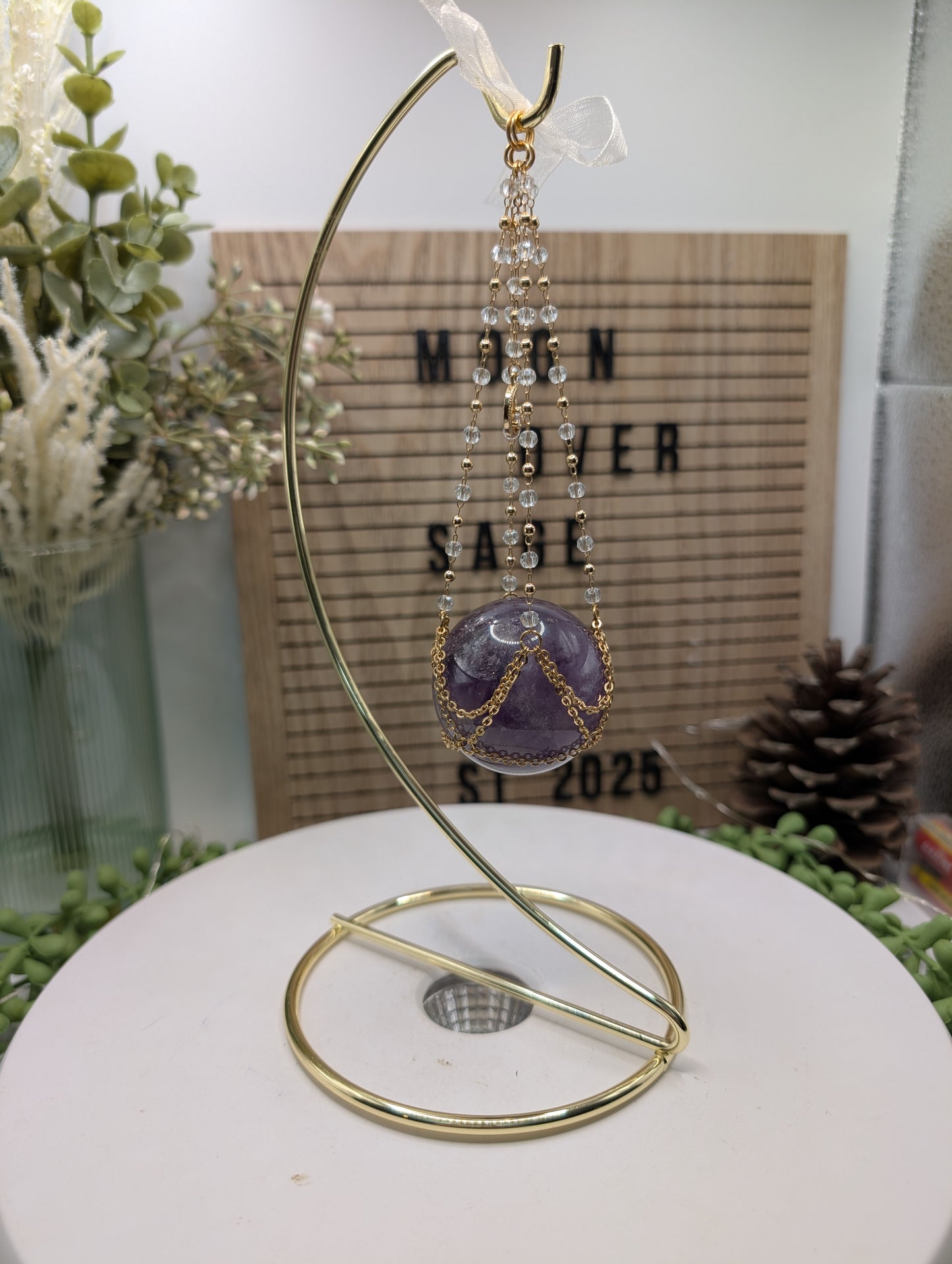 Metal Hanging Sphere Stand