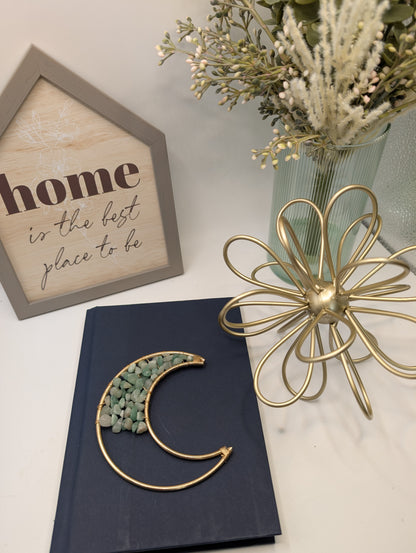 Copper Crescent Moons with Crystal Chips - Embrace the Celestial Magic!