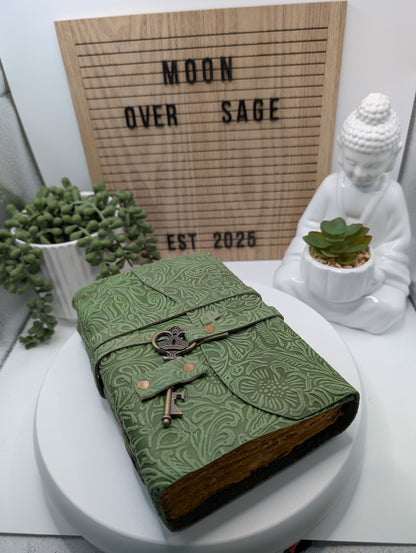 Handmade Genuine Leather Journals with Skeleton Key Closures
