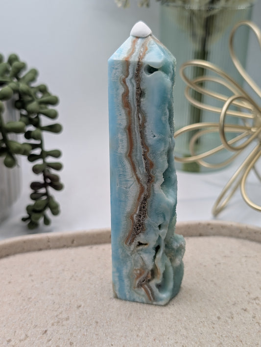 Hemimorphite Druzy Tower