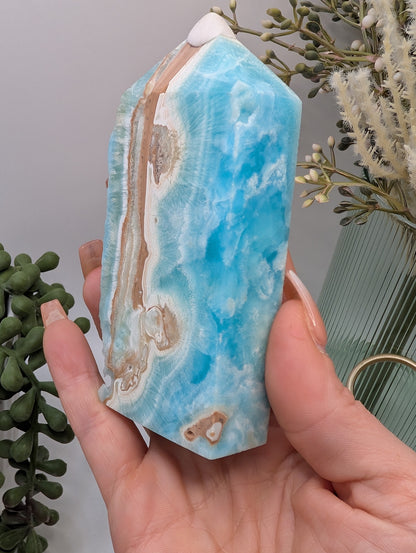 Hemimorphite Tower - Whispering Waters Crystal Point
