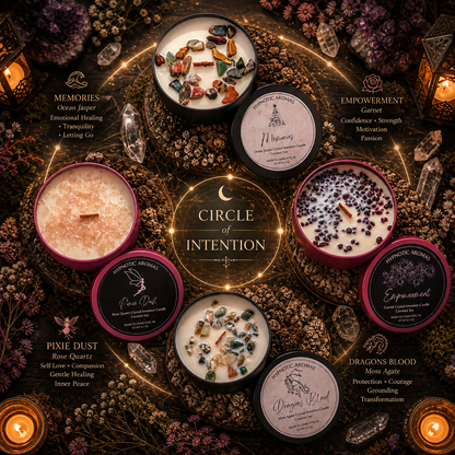 Our NEW Crystal Infused Intentions Candles - Limited Quantities Available!!