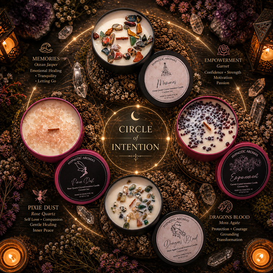 Our NEW Crystal Infused Intentions Candles - Limited Quantities Available!!