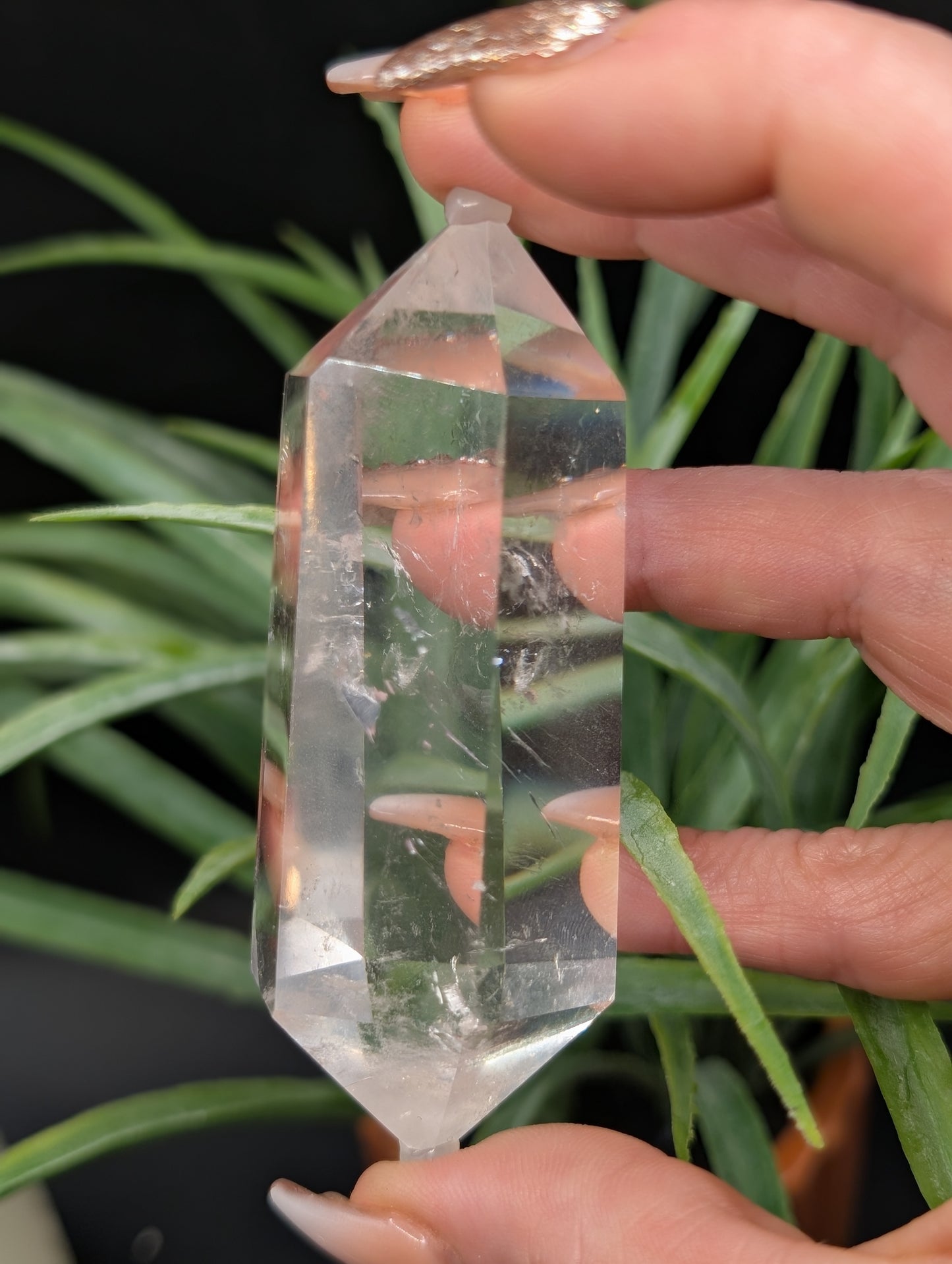Large Clear Quartz Double Terminated Points with Superb Clarity!!